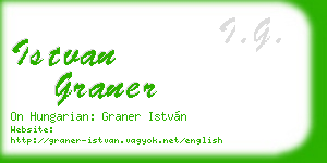 istvan graner business card